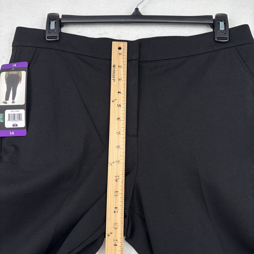 Banana Republic Pont Knit Pant Womens Size 14 Black High Rise Stretch Minimalist - Picture 12 of 15